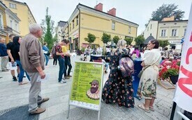 Deptak rzeszowski, ludzie biorący udział w imprezie. 
