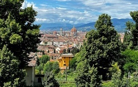 Panorama Florencji widziana z jednego ze wzg&oacute;rz w mieście