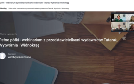 Zrzut ekranu z planszą tytułową na webinarium