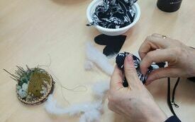 Wypełnianie materiałowego serca wypełnieniem.