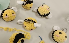Pszczoły wykonane na szydełku