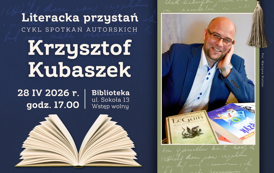 Zdjęcie do Spotkanie z Krzysztofem Kubaszkiem w ramach cyklu Literacka przystań