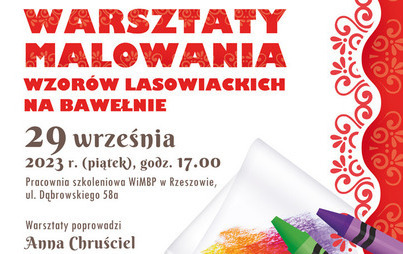 Zdjęcie do Warsztaty malowania pastelami wzorów lasowiackich na bawełnie
