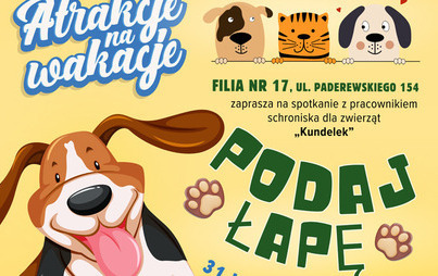Zdjęcie do „Podaj łapę”– spotkanie z pracownikiem schroniska dla zwierząt