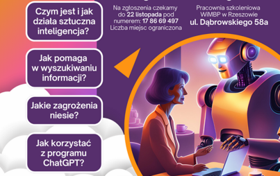 Zdjęcie do „Potencjał sztucznej inteligencji”: warsztaty dla osób 55+