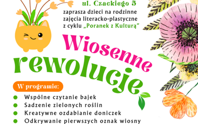 Zdjęcie do &bdquo;Wiosenne rewolucje&rdquo;: spotkanie z cyklu &bdquo;Poranek z Kulturą&rdquo;