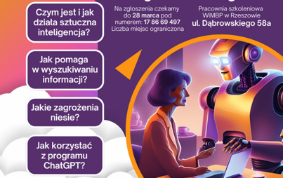 Zdjęcie do „Potencjał sztucznej inteligencji”: warsztaty dla osób 55+
