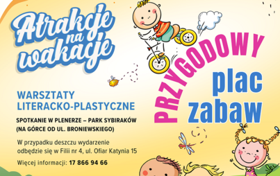 Zdjęcie do Przygodowy plac zabaw: wakacyjne warsztaty literacko-plastyczne