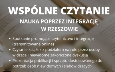 Zdjęcie do Spotkanie i szkolenie &bdquo;Wsp&oacute;lne czytanie &ndash; nauka poprzez integrację&rdquo;