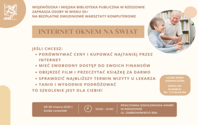 Zdjęcie do „Internet oknem na świat” - szkolenie komputerowe dla osób 55+