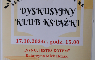 Zdjęcie do Spotkanie DKK w Grodzisku Dolnym wok&oacute;ł książki &quot;Synu, jesteś kotem&quot; Katarzyny Michalczuk  