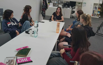 Zdjęcie do Spotkanie DKK dla młodzieży w Mielcu o książce &bdquo;Zbrodnia i kara&rdquo; Fiodora&nbsp;Dostojewskiego.