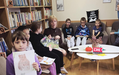 Zdjęcie do Spotkanie DKK dla dzieci w Rzepedzi o książce Marii Strzeleckiej &bdquo;Hajda. Beskid bez kitu"