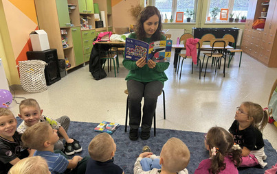 Zdjęcie do Spotkanie DKK dla dzieci w G&oacute;rze Motycznej "O Wilku ,kt&oacute;ry poleciał w kosmos"