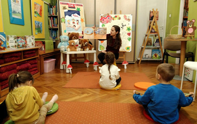 Zdjęcie do Spotkanie DKK "Bajkoteka" w Rzeszowie o książce &bdquo;Pan Miś nie może zasnąć&rdquo; K. Wilson, J. Chapmana