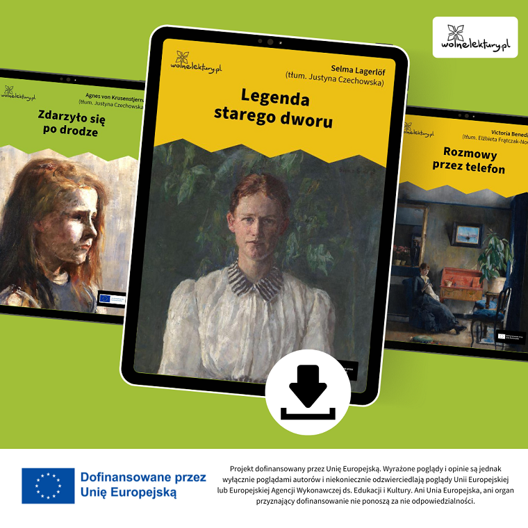 Grafika z trzema czytnikami ebooków, na których widoczne są okładki książek
