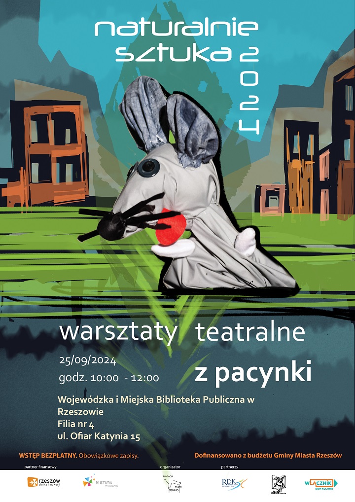 Pacynka przedstawiająca mysz.