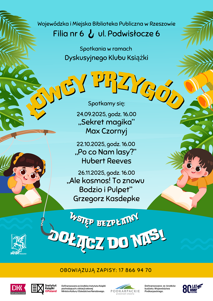 Plakat z motywem wyspy egzotycznej. 