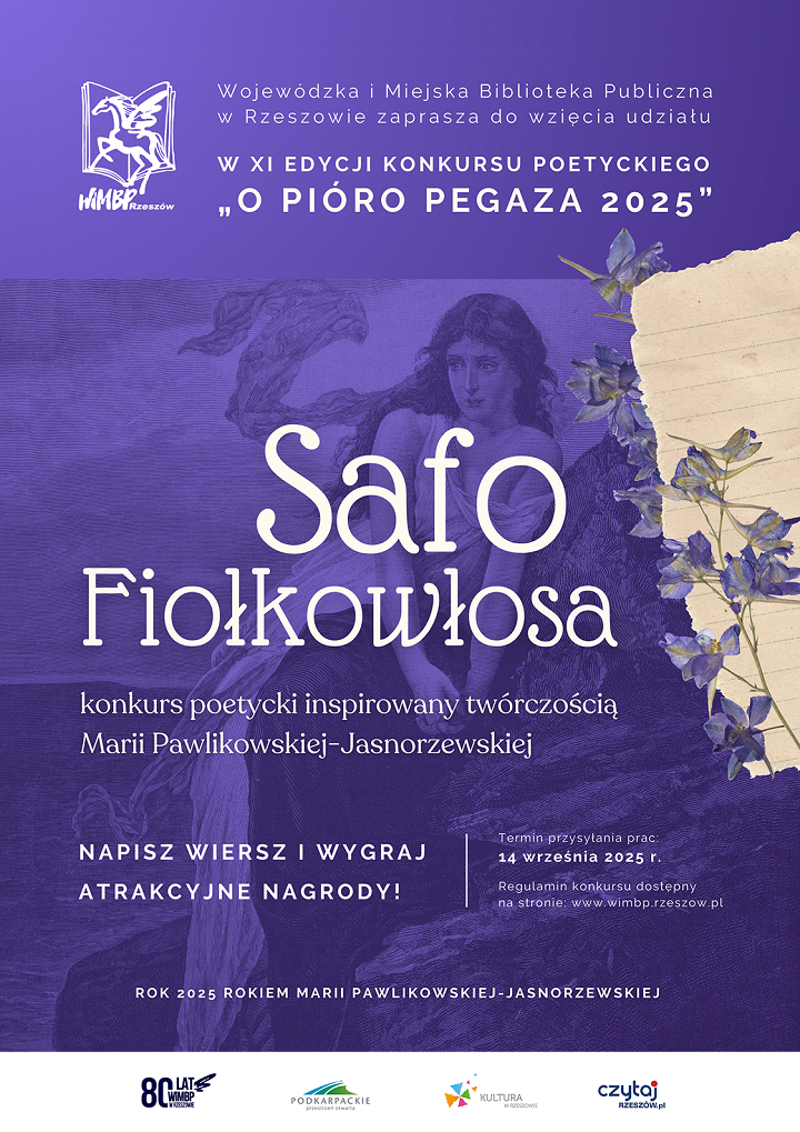 Nimfa w rozwianych szatach. Stara kartka papieru i fiołki. 