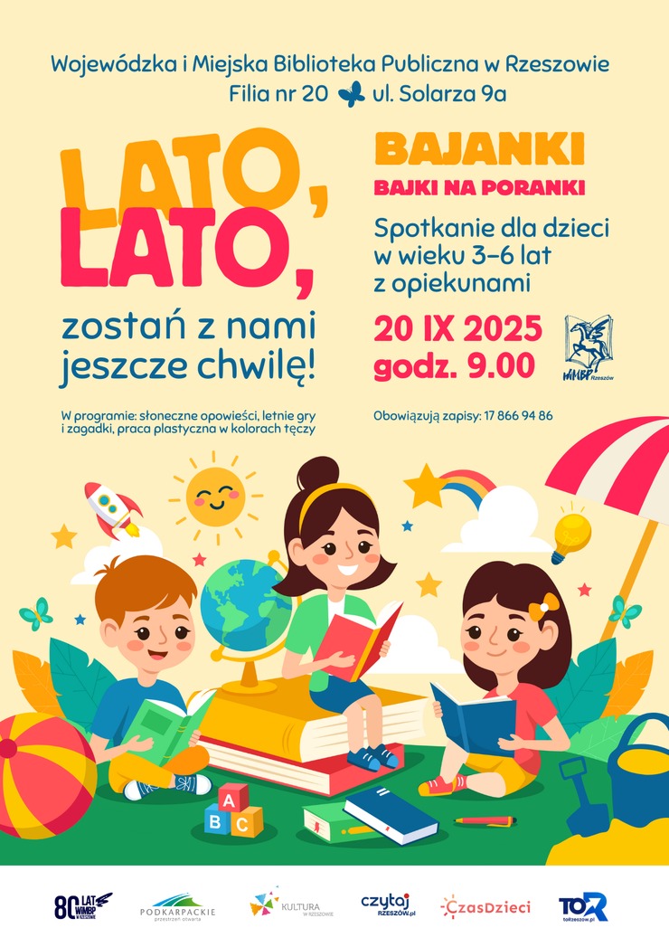 Dzieci czytające książki, wokół piłki, globus, książki, klocki