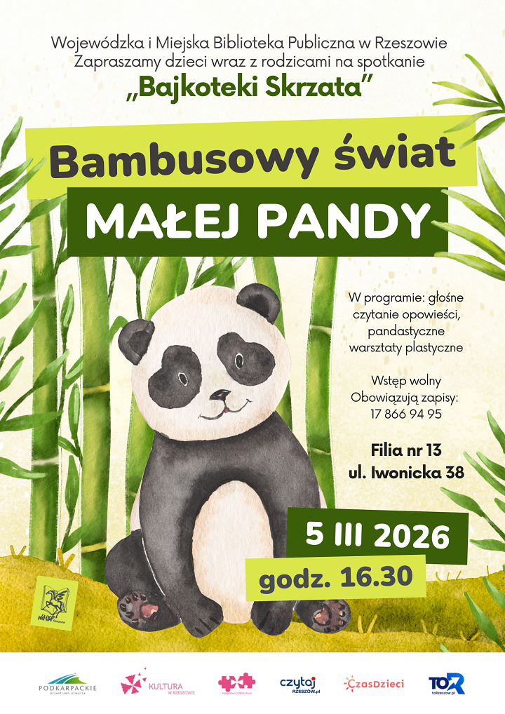 Panda na&nbsp;tle zarośli bambusowych