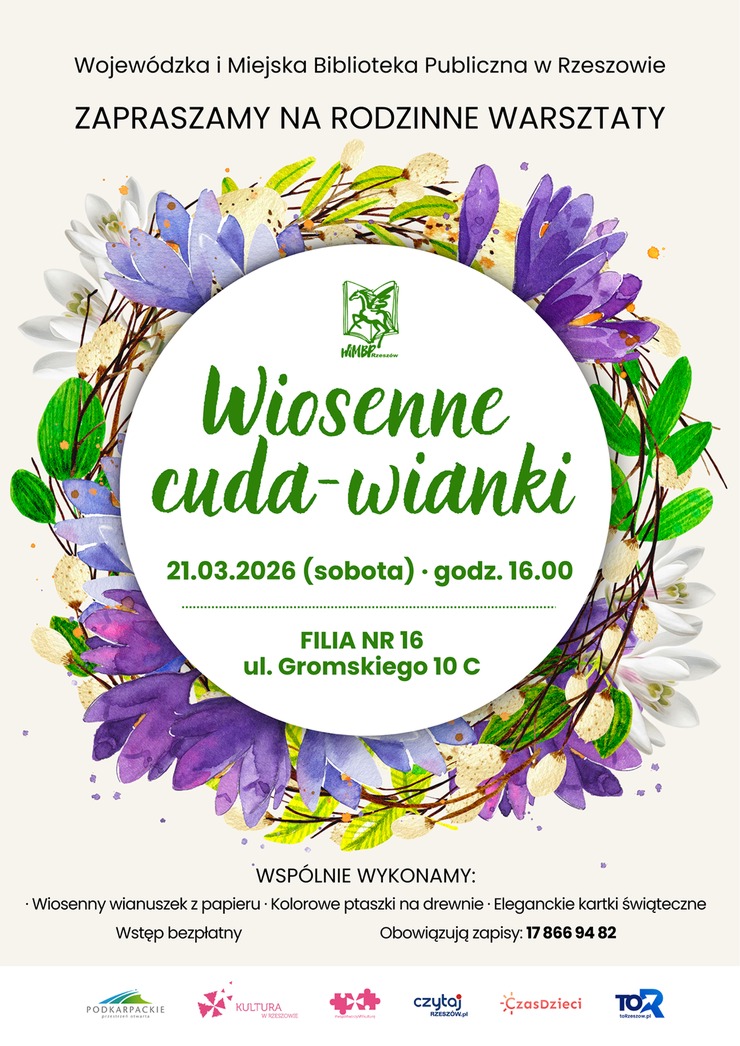 Wiosenny wianek z&nbsp;krokusami